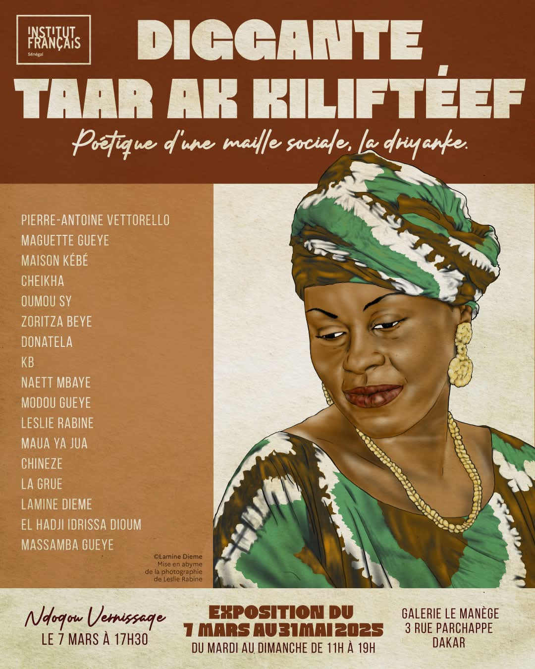 Exposition : Diggante Taar ak Kiliftéef. Poétique d’une maille sociale, la driayanke (Cheikh Mbacké Diop), Information Afrique Kirinapost