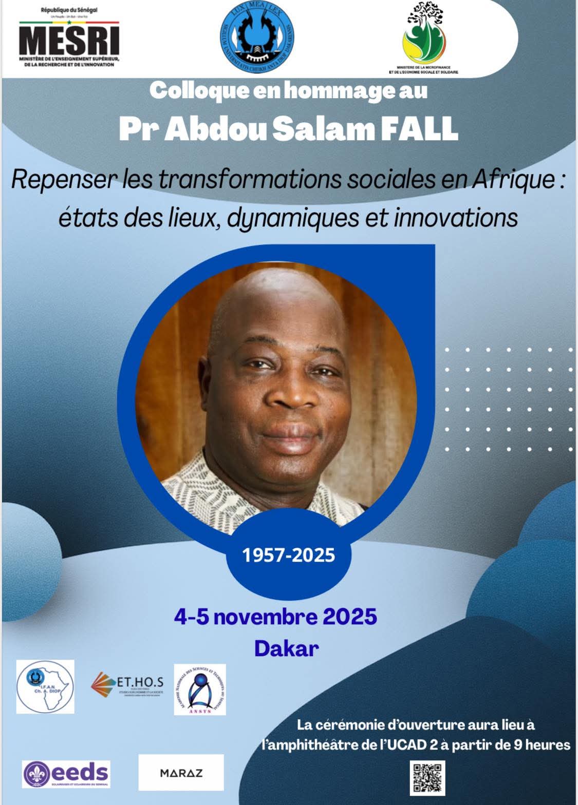Dakar accueille le colloque international en hommage au Pr Abdou Salam Fall, figure majeure de la sociologie contemporaine , Information Afrique Kirinapost