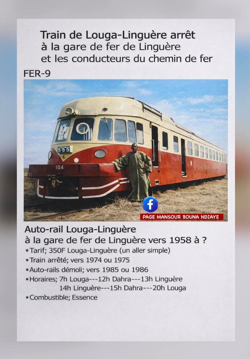 Saxaaru Suba l’absence de train au Sénégal est un marqueur de notre sous-développement, Information Afrique Kirinapost